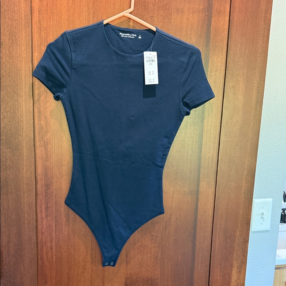 Abercrombie and Fitch Navy crew neck body suit